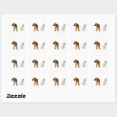 Twee honden vierkante sticker (Vel)