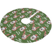 Twee Hondenfoto Santa Rendier Antler Pet Kerst Kerstboom Rok (Gekanteld)