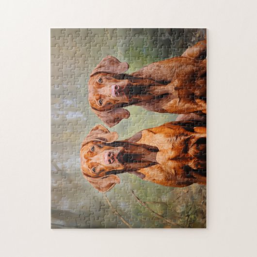 Twee Hongaarse Vizslas Legpuzzel (Verticaal)
