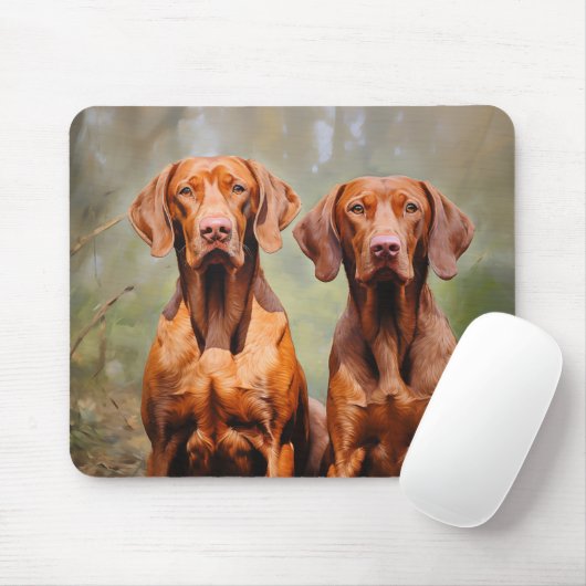 Twee Hongaarse Vizslas Muismat (Met muis)