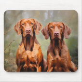 Twee Hongaarse Vizslas Muismat (Voorkant)