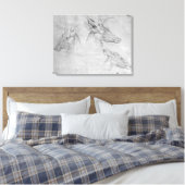Twee hoofden, een hoofd van een hond canvas afdruk (Insitu (Slaapkamer))