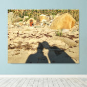 Twee hoofden zijn beter dan canvas afdruk (Insitu (Houten vloer))