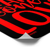 TWEE HOORZITTEN, ÉÉN Valentijnsdag KREDIET Poster (Hoek)