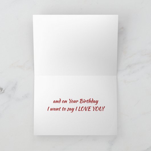 TWEE HOORZITTINGEN SAMEN VANDAAG VORIGE WIFE BIRTH FEESTDAGEN KAART (Binnen)