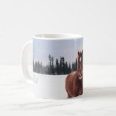TWEE HORSES OP SNEE KOFFIEMOK (Voorkant links)
