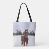 TWEE HORSES OP SNEE TOTE BAG (Achterkant)