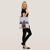 TWEE HORSES OP SNEE TOTE BAG (Op model)