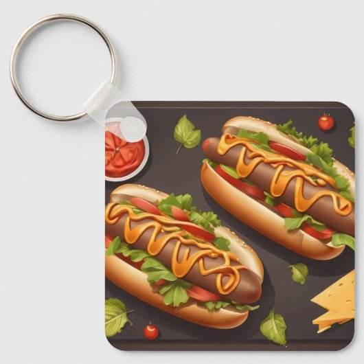 Twee hotdog sleutelhanger (Voorkant)