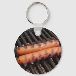 Twee hotdogs Grilling Sleutelhanger