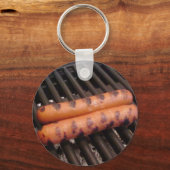Twee hotdogs Grilling Sleutelhanger (Voorkant)