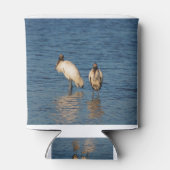 Twee houten ooievaars blikjeskoeler (Achterkant)