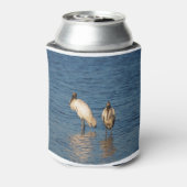 Twee houten ooievaars blikjeskoeler (Blikje Achterkant)