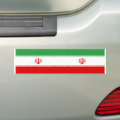 TWEE huidige vlaggen van Iran. Bumpersticker (Op auto)