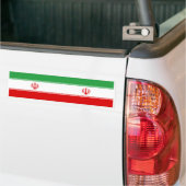 TWEE huidige vlaggen van Iran. Bumpersticker (Op Truck)