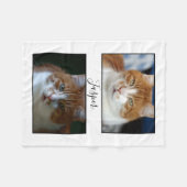 Twee huisdier foto fleece deken (Voorkant (Horizontaal))