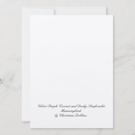 Twee Hummingvogels (Achterkant)