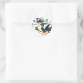 Twee Humu Humus Fish gepersonaliseerde Stickers (Tas)