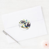 Twee Humu Humus Fish gepersonaliseerde Stickers (Envelop)