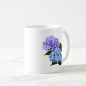 Twee Hydrangea Lavendel en Blauw Koffiemok (Voorkant rechts)