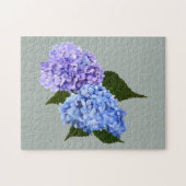 Twee Hydrangea Lavendel en Blauw Legpuzzel (Horizontaal)