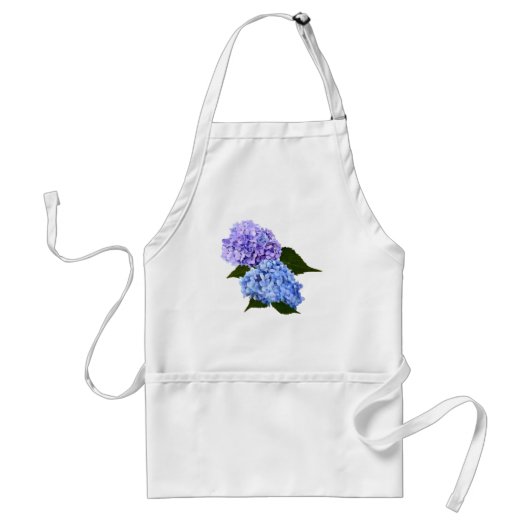 Twee Hydrangea Lavendel en Blauw Standaard Schort (Voorkant)