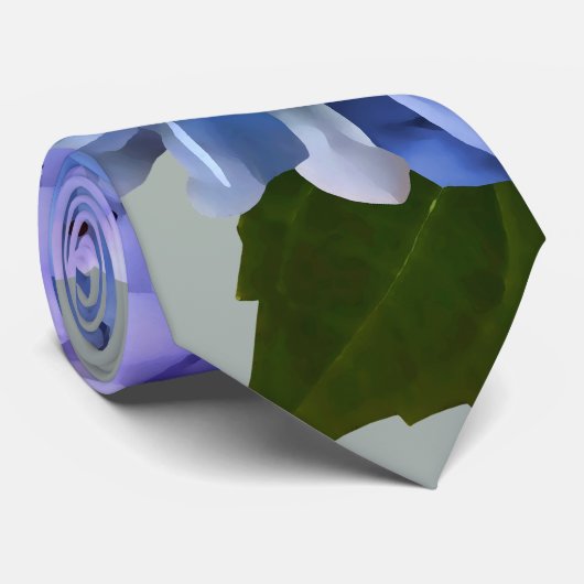 Twee Hydrangea Lavendel en Blauw Stropdas (Opgerold)