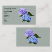 Twee Hydrangea Lavendel en Blauw Visitekaartje (Voorkant / Achterkant)