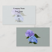 Twee Hydrangea Lavendel en Blauw Visitekaartje (Voorkant / Achterkant)