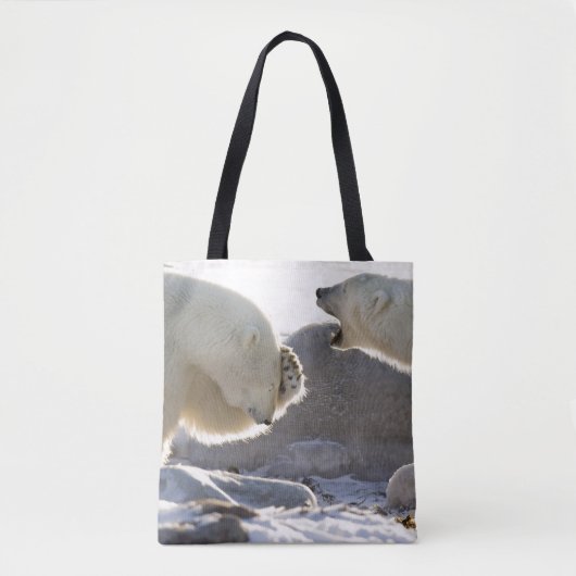 Twee ijsberen tote bag (Voorkant)