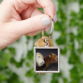 Twee IJslandse paarden Sleutelhanger (Hand)