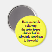 Twee ik zit in Diversity Magnet (Voorkant / Achterkant)