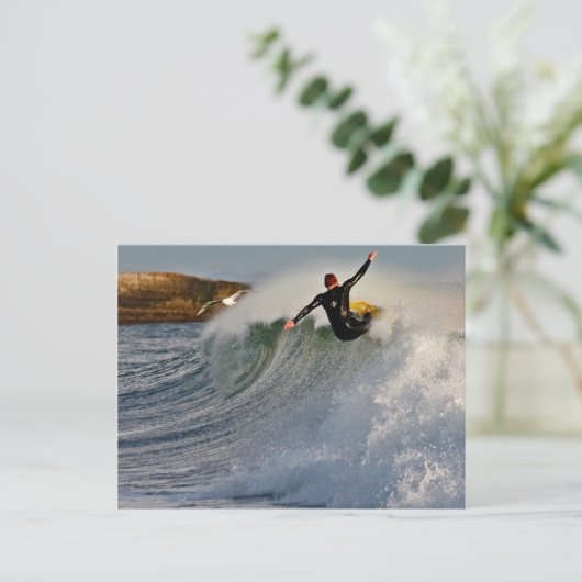 twee in beweging briefkaart (Staand voorkant)