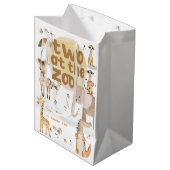 Twee in de dierentuin Safari Dieren kinder Tweede  Medium Cadeauzakje (Voorkant Gekanteld)
