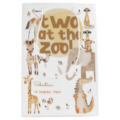 Twee in de dierentuin Safari Dieren kinder Tweede  Medium Cadeauzakje (Voorkant)