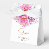 Twee in de dierentuin safari dieren kinderen verja bedankdoosjes (Voorkant Zijde)