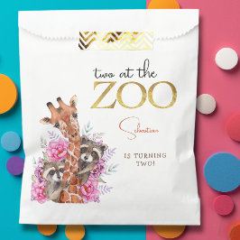 Twee in de dierentuin safari dieren kinderen verja bedankzakje