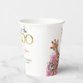 Twee in de dierentuin safari dieren kinderen verja papieren bekers (Rechts)