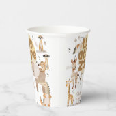 Twee in de dierentuin safari dieren kinderen verja papieren bekers (Rechts)