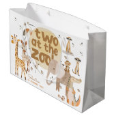 Twee in de dierentuin safari tweede dieren kindere groot cadeauzakje (Achterkant Gekanteld)