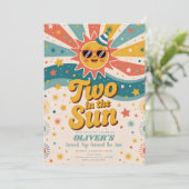Twee in de Zon Zonneschijn 2e Verjaardag Kaart (Staand voorkant)