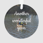 Twee in een Malplaatje van de Foto van de Canoe Ornament (achterkant)