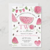 Twee in een meloen Schattige watermeloen meisje 2e Kaart (Voorkant)
