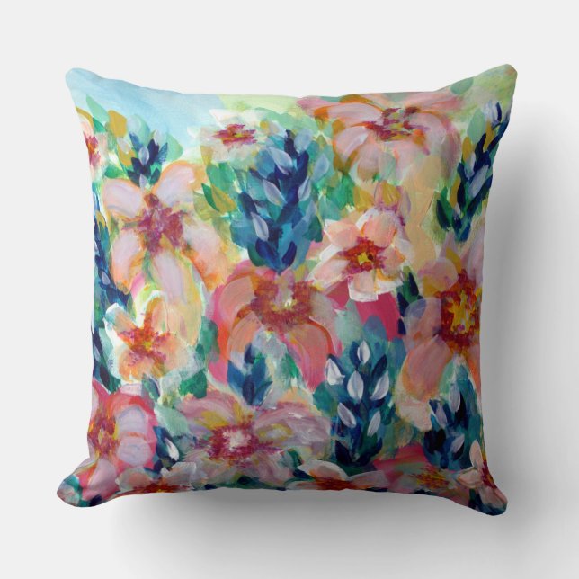 Twee in één origineel Floral Fine Art-Sierkussen Kussen (Voorkant)