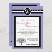 TWEE IN ÉÉN WEDING CEREMONY & ONTVANGSTINVITATIE KAART (Voorkant / Achterkant)