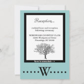 TWEE IN ÉÉN WEDING CEREMONY & ONTVANGSTINVITATIE KAART (Achterkant)