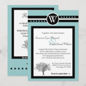 TWEE IN ÉÉN WEDING CEREMONY & ONTVANGSTINVITATIE KAART (Voorkant / Achterkant)