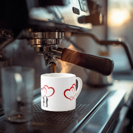 Twee in liefde espressiekop espresso kop