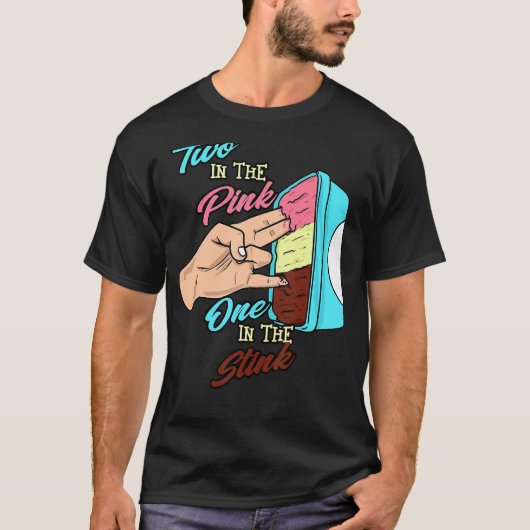 Twee in roze in de goot t-shirt (Voorkant)