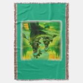 Twee Indianen roeien op het meer Deken (Voorkant Verticaal)